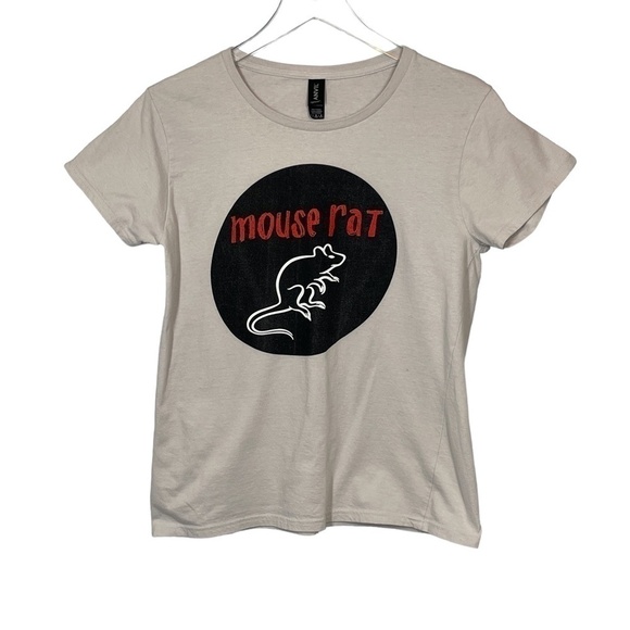 Anvil Grey Mouse Rat T-Shirt for Parks and Rec Fans 100% Cotton Size M - Picture 4 of 9